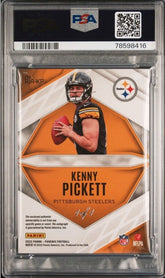 KENNY PICKETT 2022 PHOENIX GOLD VINYL NFL SHIELD PATCH AUTO ROOKIE #1/1 PSA 9 10